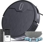 Robot Vacuum and Mop Combo, Robot Vacuum Cleaner, 6 Cleaning Modes, Large Capacity Water Tank Dustbin, Self-Charging, WiFi/App/Alexa, Ideal for Hard Floor, Carpet, Pet Hair - Image 2