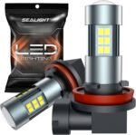SEALIGHT H11 H8 H16 LED Fog Light Bulbs or DRL, Real 360° illumination Fog Bulbs, 6000K 400% Brightness Upgraded, H16 Front Fog Lamp,Non-polarity, Pack of 2, Plug&Play - Image 2