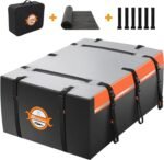 Sailnovo Rooftop Cargo Carrier 20 Cubic, Waterproof Car Roof Bag Soft-Shell Carriers Top Luggage Storage with Slip Mat, 6 Door Hooks & Heavy-Duty PVC for All Vehicle Roof with/Without Rack Cross Bar - Image 2