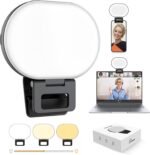 Selfie Light Clip-Must-Have for Influencers 3 Light Modes Side-Emitting Protects Eyes Fill Light for Phone, iPad & Laptop Rechargeable for iPhone&Android for Video Recording TikTok&Vlogging (Black) - Image 2