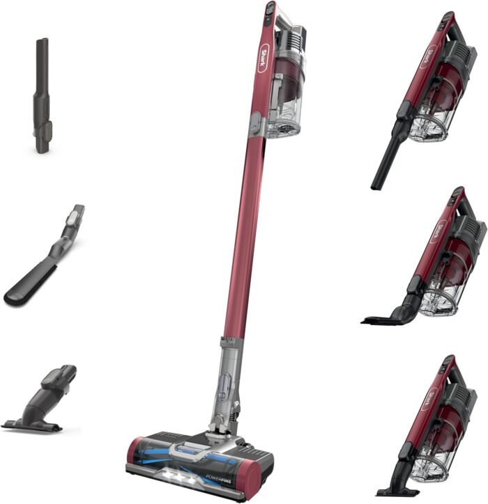 Shark Cordless Vacuum Cleaner, HEPA Filter, Lightweight, Portable, Rechargeable, Pet Hair Pickup, Removable Handheld, Crevice, Upholstery & Dusting Brush Included, 40-min runtime, Red, IZ362H - Image 2