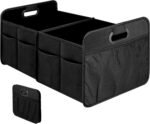 Simple Deluxe 2 Compartments Trunk Organizer for Car/SUV, Collapsible 600D Waterproof Oxford Polyester 50L Storage Box, Anti-slip & Leak-proof, Multipurpose Travel Accessories, Black - Image 2