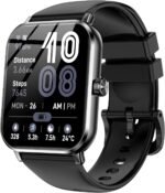 Smart Watch for Men Women, 1.83" HD Touchsreen, Bluetooth Calling, 5 ATM Water-Resistance, 130+ Sports Modes, Health, Fitness & Sleep Tracker, Timer, Fitness Watch for Android/iOS (Black) - Image 2