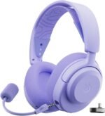 SteelSeries Arctis Nova 3P Wireless Multi-Platform Gaming Headset — Mobile App Control — 40 HR Battery — Neodymium Magnetic Drivers — 2.4GHz/Bluetooth — PS5, PS4, PC, Switch, Mobile — Lavender - Image 2