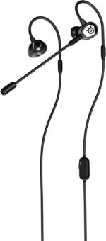 SteelSeries Tusq in-Ear Mobile Gaming Headset – Dual Microphone with Detachable Boom Mic – Ergonomic Suspension Design Earphones – for Mobile,Black - Image 2