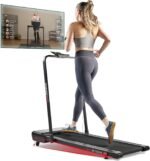 Sunny Health & Fitness Sleek Compact Smart Treadpad Treadmill with 6-Level Auto Incline, Remote Control, Shock Absorption, Optional Dual Mode Walking/Running & Free SunnyFit App Bluetooth Connectivity - Image 2