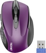 TECKNET Wireless Mouse, 2.4G Ergonomic Optical Mouse, Computer Mouse for Laptop, PC, Computer, Chromebook, Notebook, 6 Buttons, 24 Months Battery Life, 2600 DPI, 5 Adjustment Levels - Image 2