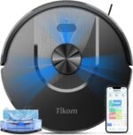 Tikom Robot Vacuum and Mop Combo, 6000Pa Automatic Robotic Vacuum Cleaner, Smart Mapping, 150 Min Max, Ideal for Pet Hair, Hardfloors, Carpets, Home(L8000 Pro) - Image 2