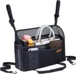 WLLWOO Car Net Pocket Handbag Holder Between Seats Back Storage Organizer Purse Holder for Console Front Seat Storage Barrier - Image 2