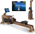 Water Rowing Machines for Home, Rower Machine with 12 Propellers & 28L Large Water Tank, 6-Level Resistance, with Multifunctional Display and Adjustable Stand, Max Load 330LBS - Image 2