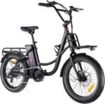 Windone E20/K2 Electric Bike for Adults | 350/750W Peak Ebike | Up to 20/28MPH | 40/46.6 Miles Range (PAS) | 374/646Wh Battery | All-Terrain 20" Fat Tires | UL 2849 Certified - Image 2