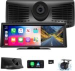 Wireless Carplay Screen for Car 2K Dash Cam, 8.1" HD Portable Car Stereo with Carplay & Android Auto, 1080P Backup Camera, Mirror Link/Bluetooth/GPS Navigation/Satellite Radio for All Vehicles - Image 2