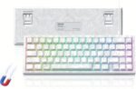 Womier M68 HE V2 Rapid Trigger Keyboard 60% Percent, Hall Effect Topographic Gaming Keyboard, Wired RGB Custom Mechanical Key Board with Magnetic Switch, PBT Keycaps for Mac/Win (White) - Image 2
