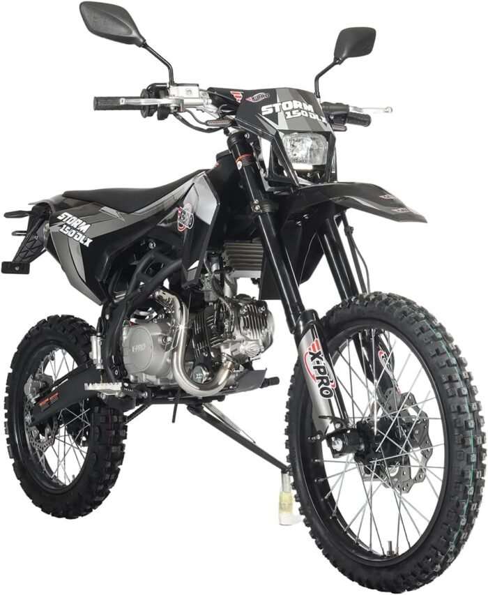 X-PRO 150 Dirt Bike Storm DLX 150 4-Speed Manual Transmission with All Lights, Electric/Kick Start, Big 19"/16" Tires! - Image 2