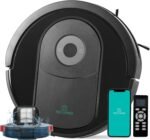 Xcity Robot Vacuum and Mop Combo, 4000Pa Suction, Self-Charging Smart Vacuum Cleaner with Water Tank & Dustbin, App Control, Ideal for Pet Hair, Hard Floors & Carpets, Black - Image 2