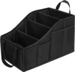YOHOOLYO Car Seat Organizer Backseat Car Organizer with 4 Compartments, 4 Cup Holders and 7 Mesh Pockets for Front and Rear Seat, Black - Image 2