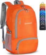 ZOMAKE Lightweight Packable Backpack 30L, Foldable Hiking Backpacks Water Resistant Compact Folding Daypack for Travel(Orange) - Image 2