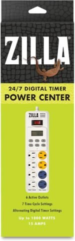 Zilla Reptile Pet Habitat Lighting & Terrarium Heat Power Center Timer, Digital - Image 2
