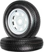 eCustomrim 2-Pack Trailer Tire Rim ST205/75D15 15 in. Load Range C 5 Lug White Spoke Wheel - 2 Year Warranty w/Free Roadside - Image 2