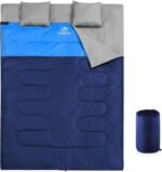 oaskys Double Sleeping Bag for Adults with 2 Pillows - Queen Size XL Waterproof Sleeping Bag for All Season Camping Hiking Backpacking 2 Person Sleeping Bags for Cold Weather & Warm - Image 2