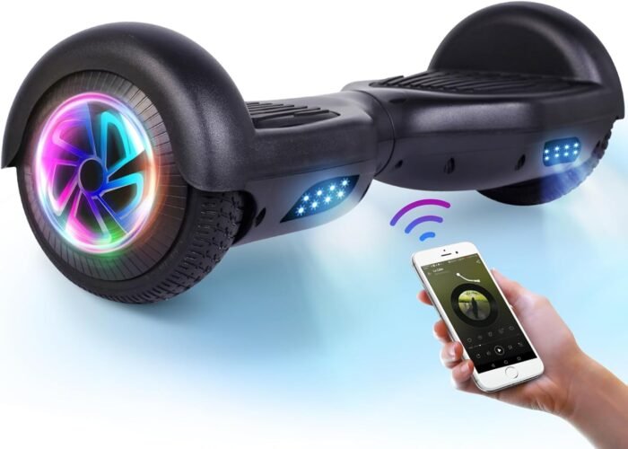 self balance scooter,6.5" Two-Wheel Self-Balancing Hover Board with Bluetooth Speakers and Fashion LED Lights for Kids and Adults - Image 2