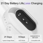 XIAOMI Mi Smart Band 10 (2025) - 1.72" AMOLED Display | 21 Days Battery Life | Touchscreen, Multi-Sport Tracker, Activity Tracker, Heart Rate Monitor | BT5.4 - Glacier Silver - Image 4