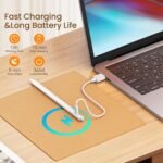 Stylus Pen for iPad(2018-2025)-13 Mins Fast Charge with Tilt Sensitivity & Palm Rejection for iPad 11/10/9/8/7/6th Gen, Air 7/6/5/4/3/M3/M2, Pro 13"/12.9"/11"/M4, Mini 7/6/5th, White - Image 3