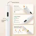 Stylus Pen for iPad(2018-2025)-13 Mins Fast Charge with Tilt Sensitivity & Palm Rejection for iPad 11/10/9/8/7/6th Gen, Air 7/6/5/4/3/M3/M2, Pro 13"/12.9"/11"/M4, Mini 7/6/5th, White - Image 6