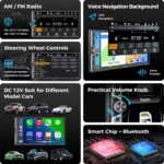 [Upgrade Wireless] 7" Double Din Car Radio with Wireless Apple CarPlay and Android Auto, Bluetooth 5.3 Car Play, 240W 4.2-Channel Audio Output, Mirror Link, Backup Camera, AM/FM Car Stereo - Image 5