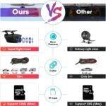 Upgraded 10'' Rear View Mirror Camera Mirror Dash Cam Front and Rear 1080P Backup Camera Full Touch Screen w Loop Recording, G-Sensor Night Vision 170° Wide Angle - Image 3