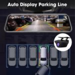 Upgraded 10'' Rear View Mirror Camera Mirror Dash Cam Front and Rear 1080P Backup Camera Full Touch Screen w Loop Recording, G-Sensor Night Vision 170° Wide Angle - Image 5