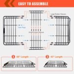 MeeFar Roof Rack Carrier Basket Universal Rooftop 65" X 39" X 6" Large Size Roof Rack + Waterproof Bag 20 Cubic Feet (51" 40" 17"), and Cargo Net with Attachment Hooks, Ratchet Straps - Image 4