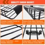 MeeFar Roof Rack Carrier Basket Universal Rooftop 65" X 39" X 6" Large Size Roof Rack + Waterproof Bag 20 Cubic Feet (51" 40" 17"), and Cargo Net with Attachment Hooks, Ratchet Straps - Image 6