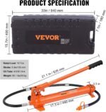 VEVOR 10 Ton Porta Power Kit, Hydraulic Ram with Pump, Car Jack with 4.6 ft/1.4 m Oil Hose, Bent Frame Repair Tool with Storage Case for Automotive, Garage, Heavy Equipment, Mechanic (22046 LBS) - Image 4