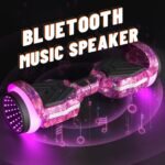 SIMATE Scooter, Colorful LED Light-Up Wheels, Bluetooth Speakers and APP, Dual 250W Motors, 8.5 mph Max Speed & 8.5 Miles Max Range, Gifts for Kids Adults Girls Boys - Image 4