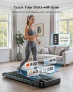 HUANUO Walking Pad Treadmill, Walking Pad with 5° Incline, 330 lbs Weight Capacity, 2.5 HP Low Noise Desk Treadmill, Remote Control & LED Display, Portable Treadmills for Home, Knee Protection - Image 4