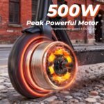 Electric Scooter, 1500W/1000W/500W Peak Powerful Motor, 28/25/18 MPH, 28/23/21 Miles, 10"/9.3"/8.5" Pneumatic Tires, UL2272 Certified, Headlight, Foldable Commuting Electric Scooter for Adults - Image 4