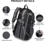 MOSISO Hiking Backpack,40L Waterproof Lightweight Backpack for Hiking Camping Outdoor Sports,Travel Daypack Men Women - Image 5