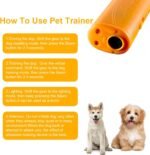 Frienda LED Ultrasonic Dog Trainer Device 3 in 1 Stop Barking Stop Bark Handheld Dog Training Device (Yellow) - Image 6