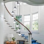 High Ceilings Long Chandeliers Modern Crystal Long Pendant Light,Long Raindrop Hanging Chandeliers,Hanging Flush Mount Chandelier Ceiling Light for Staircase Foyer Entryway 8 Lights - Image 3