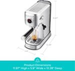 CASABREWS 5418 PRO Espresso Machine 20 Bar, Upgraded Espresso Maker with Powerful Steam Milk Frother, Stainless Steel Coffee Machine with Fast Heating System for Cappuccino, Latte, Silver - Image 5