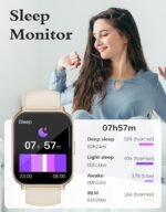 RUIMEN Smart Watches for Women Men (Answer/Make Calls, 2 Bands Included), 1.8" Smartwatch for iOS/Android Phones, Fitness Tracker Heart Rate/Sleep Monitor Digital Watch Waterproof Milky White - Image 4