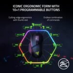 Razer Basilisk V3 Pro Customizable Wireless Gaming Mouse: Fast Optical Switches Gen-3 - HyperScroll Tilt Wheel - Chroma RGB - 11 Programmable Buttons - Focus Pro 30K Optical Sensor - White - Image 5