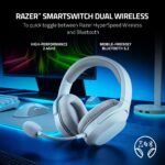 Razer Barracuda X Wireless Gaming & Mobile Headset (PC, PlayStation, Switch 2, Android, iOS): 2.4GHz Wireless + Bluetooth - Lightweight - 40mm Drivers - Detachable Mic - 50 Hr Battery - Mercury White - Image 3