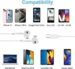 2 Pack-USB C Headphones Wired for iPhone 16/15, Type C Earphones with Microphone & Remote Noise Cancelling Earbuds for iPhone 15 Pro Max, iPad, Galaxy S23/S22/S21/S20/Ultra Note 10/20, Pixel 7/6/5/4 - Image 6
