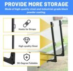 KUAFU RV Foldable Tote Tank Rack Carrier Compatible with Suitcase Sizes (15, 21, 28 and 36 gallons) Universal Fit Mounts on 4" or 4.5" Square RV Bumpers - Image 3