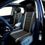 FH Group Car Seat Covers Front Set Gray Black Faux Leather Car Seat Cushions - Car Seat Covers for Low Back Seat, Universal Fit, Automotive Seat Covers, Airbag Compatible for SUV, Sedan - Image 5