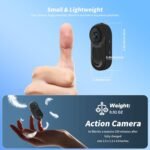 1080P Mini Body Camera,64G Wearable Action Body Cam,Thumb Size Hands Free One-Click Filming Body Worn Camera with 360°Rotatable Clip for Work, Travel, Pet Walking - Image 3