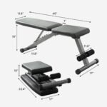 FF Finer Form 5-in-1 Weight Bench, Adjustable & Foldable for Bench Press, Strength Training and Full Body Workout, Perfect for Dumbbell Sets or an Adjustable Dumbbell Set in Your Home Gym - Image 5