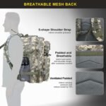Zavothy 45L Military Tactical Backpack for Men and Women Army 3 Day Assault Pack Bag Large Rucksack with Molle System - Image 4